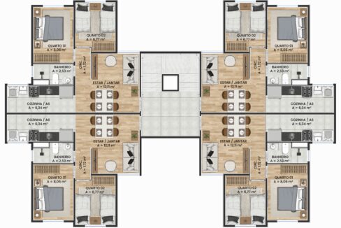Planta Humanizada_Andar Tipo_Metragem (1)