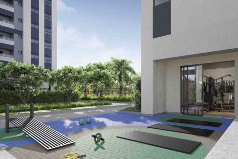 Perspectiva Artística - Espaço fitness externo-64ef86de4b20c46a1a255492