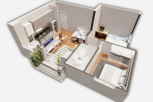 Isometria apto 47m²