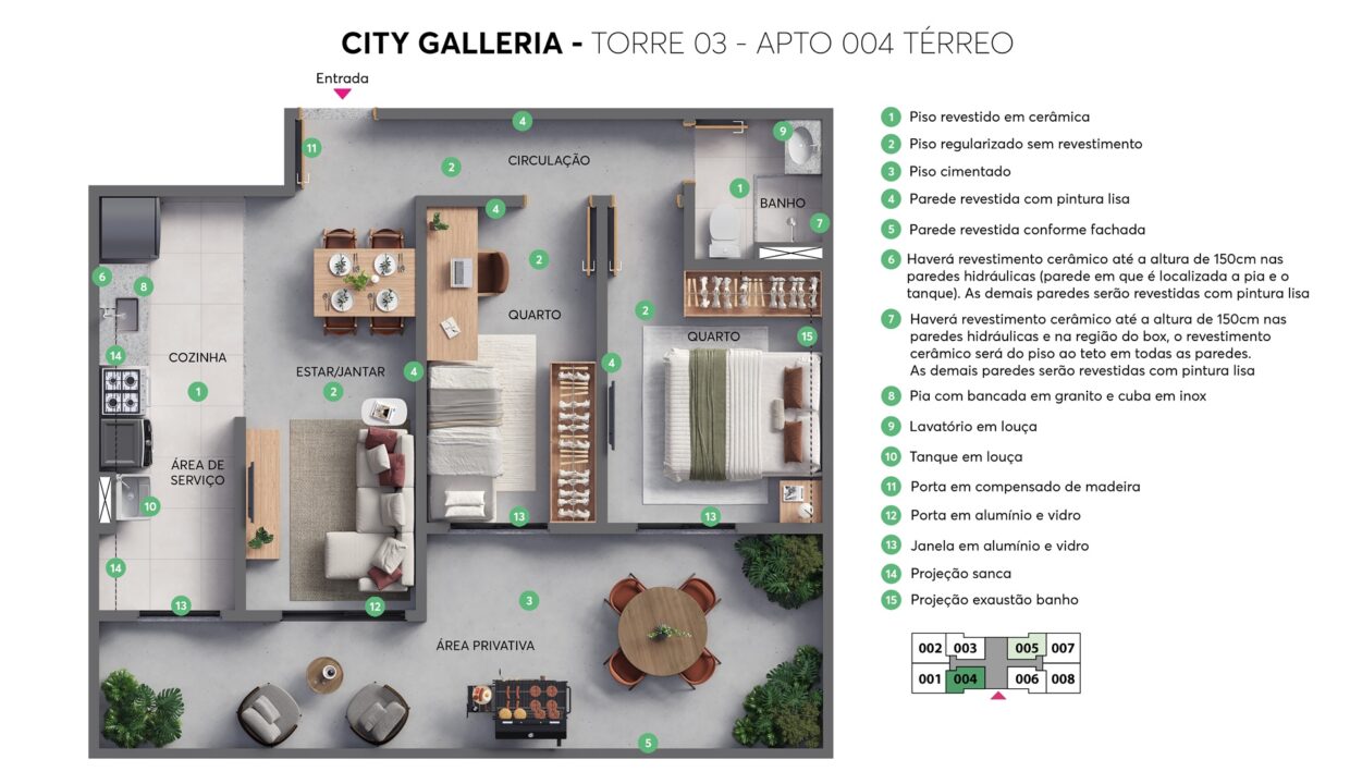 CITY GALLERIA-APARTAMENTO-TERREO-MRV